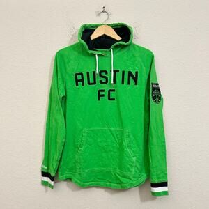 MITCHELL & NESS Austin FC Hoodie T-Shirt Green Pullover MLS Soccer Sports